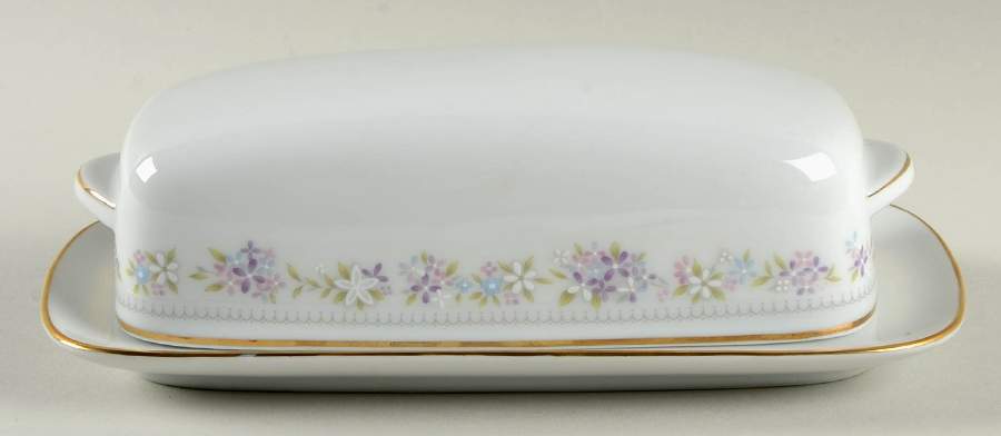 Lilac Time 1/4 Lb Covered Butter by Noritake-1