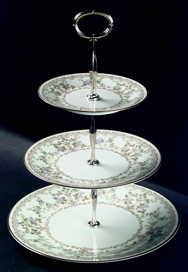 Long Ago 13 7/8"-14 1/4" 3-Tiered Serving Tray(DP,SP,BB) HC by Noritake-1