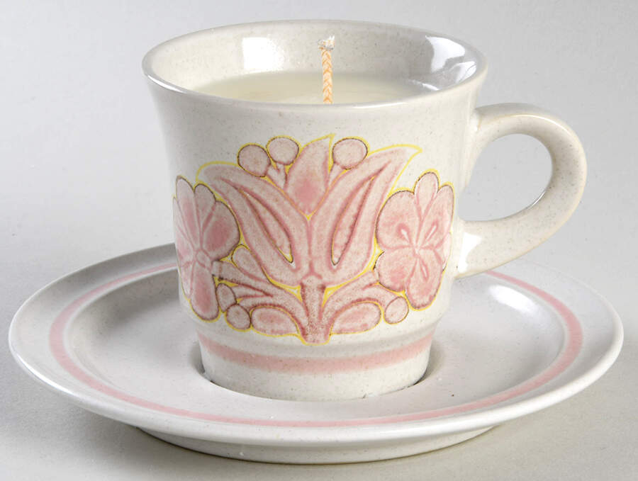 Love Bird Scented Cup & Saucer Candle-Vanilla  HC by Noritake-1