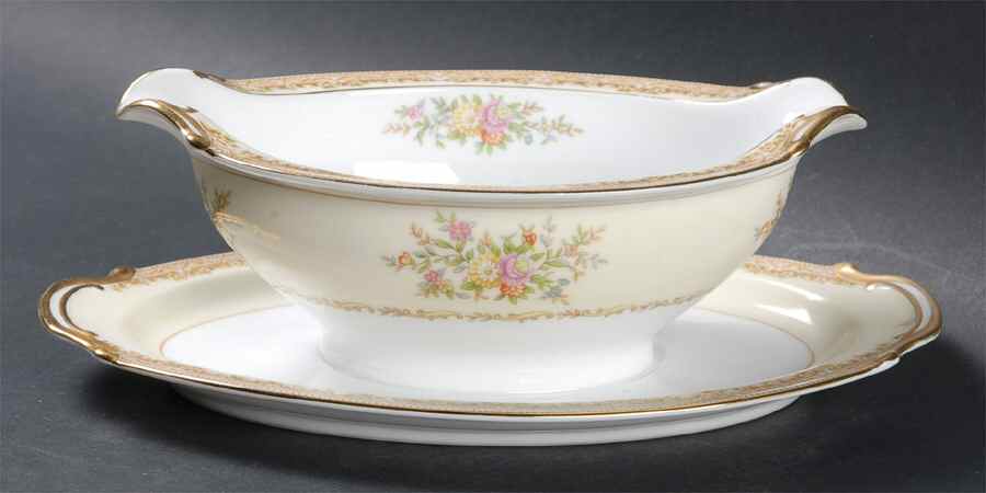 Lois Gravy Boat with Attached Underplate by Noritake-1