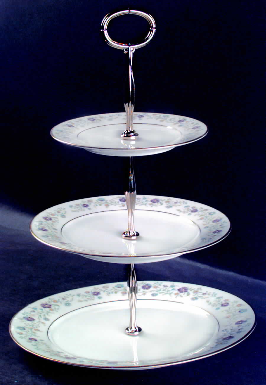 Longwood 13 7/8"-14 1/4" 3-Tiered Serving Tray(DP,SP,BB) HC by Noritake-1