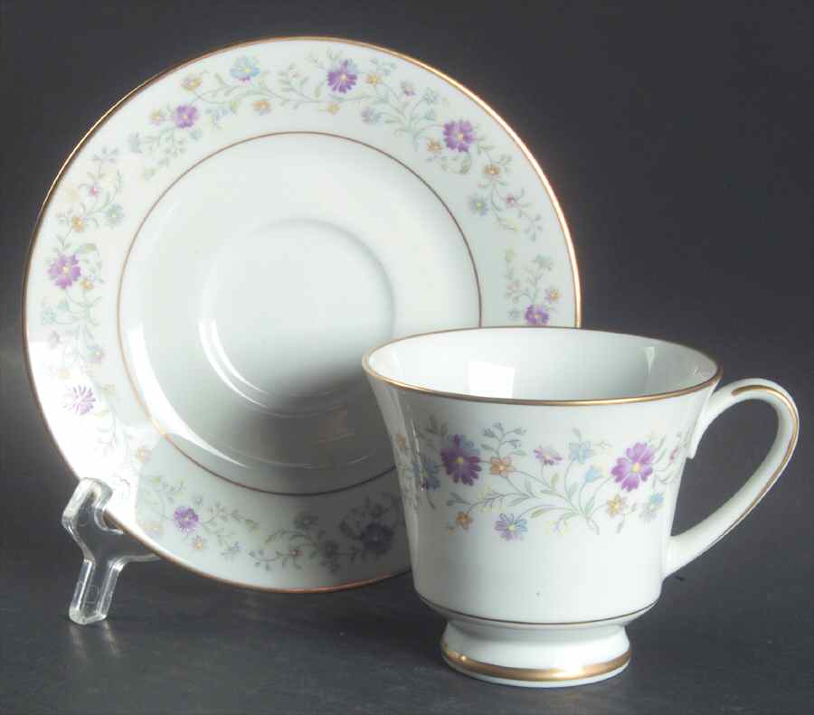 Longwood Footed Cup & Saucer Set by Noritake-1