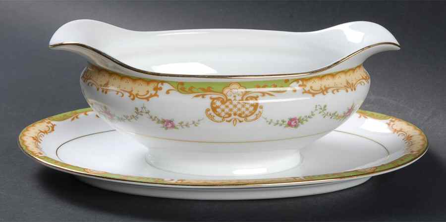 Londres Gravy Boat with Attached Underplate by Noritake-1