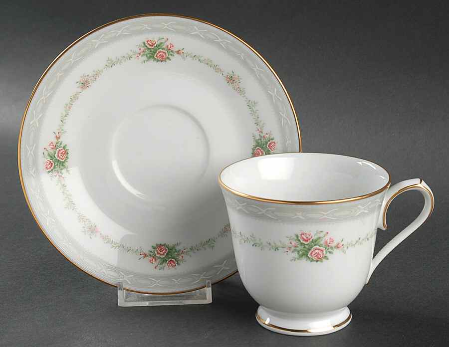 Love Poem Footed Cup & Saucer Set by Noritake-1