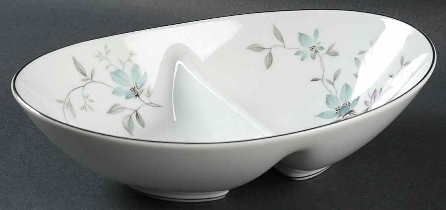 Lorene 10" Oval Divided Vegetable Bowl by Noritake-1