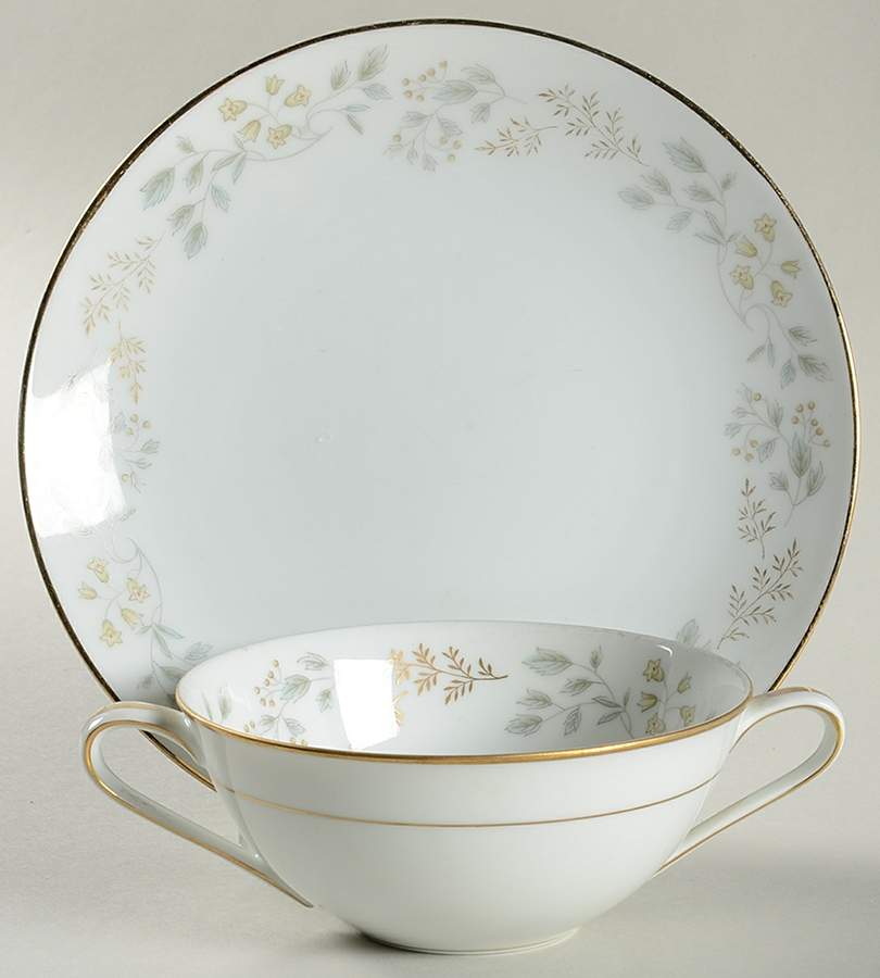 Lorelle Flat Cream Soup Bowl & Saucer Set by Noritake-1