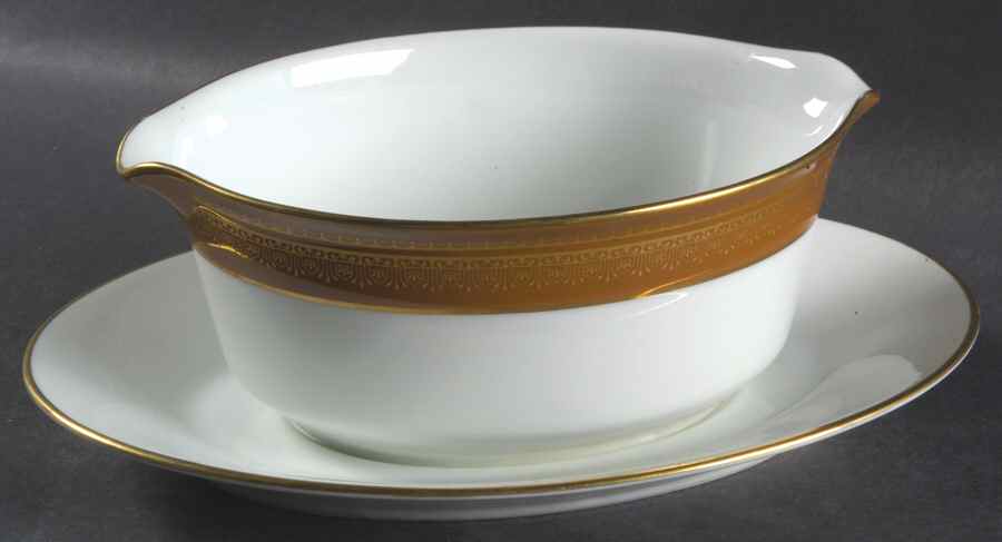 Lorraine Gravy Boat with Attached Underplate by Noritake-1