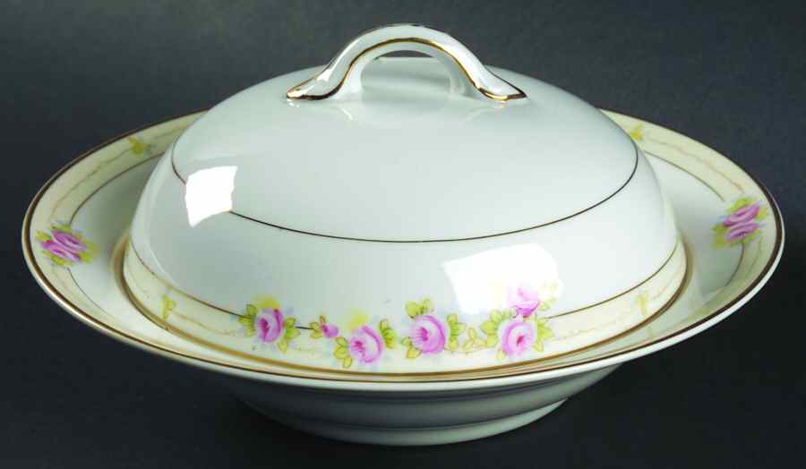 The Lorraine  Round Covered Butter by Noritake-1