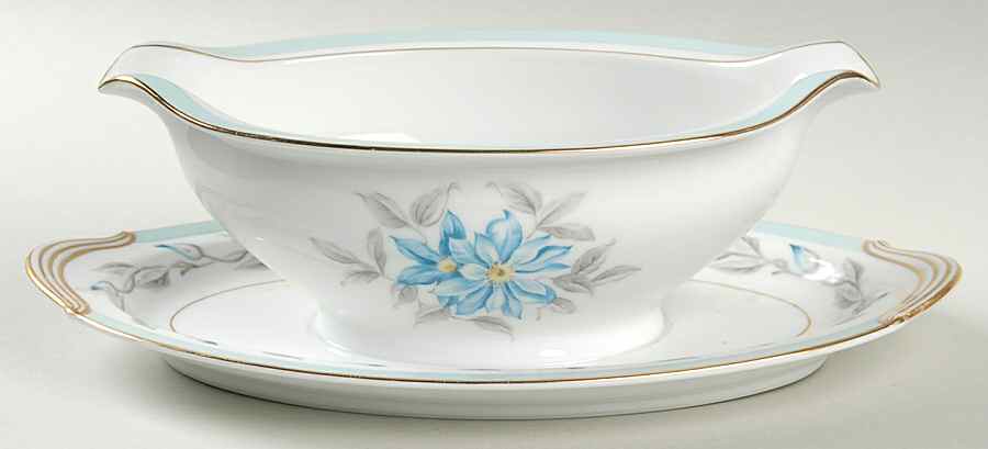 Louise Gravy Boat with Attached Underplate by Noritake-1