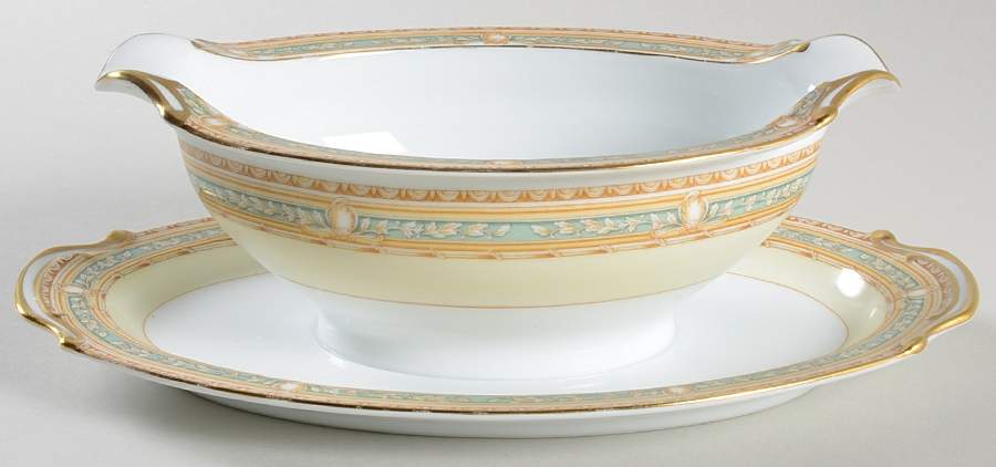 Lucetta Gravy Boat with Attached Underplate by Noritake-1