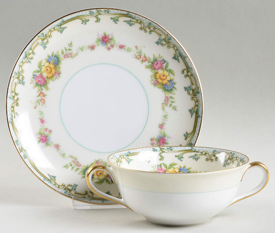 Lucia Flat Cream Soup Bowl & Saucer Set by Noritake-1