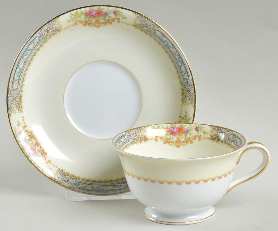 Lurline Footed Cup & Saucer Set by Noritake-1