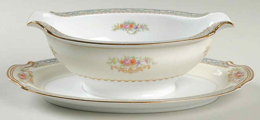 Lurline Gravy Boat with Attached Underplate by Noritake-1