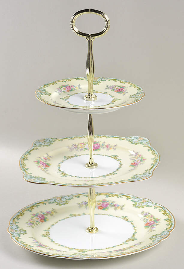 Luxoria 13 7/8"-14 1/4" 3-Tiered Serving Tray(DP,SP,BB) HC by Noritake-1