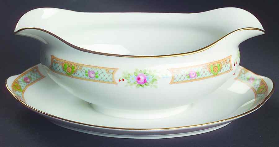 The Luzon Gravy Boat with Attached Underplate by Noritake-1
