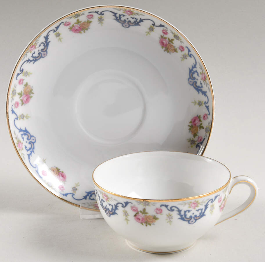 Luzano, The Flat Cup & Saucer Set by Noritake-1