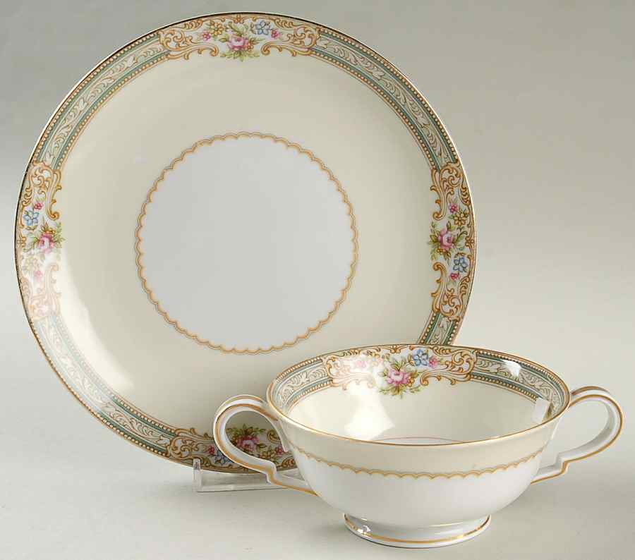 Lynbrook Footed Cream Soup & Dessert Plate/Saucer Set by Noritake-1