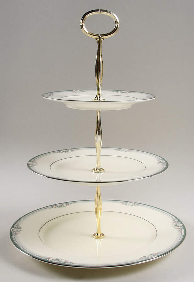 Lyndenwood 13 7/8"-14 1/4" 3-Tiered Serving Tray(DP,SP,BB) HC by Noritake-1