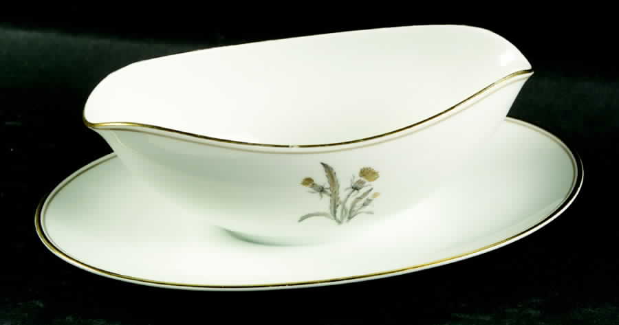Lynne Gravy Boat with Attached Underplate by Noritake-1