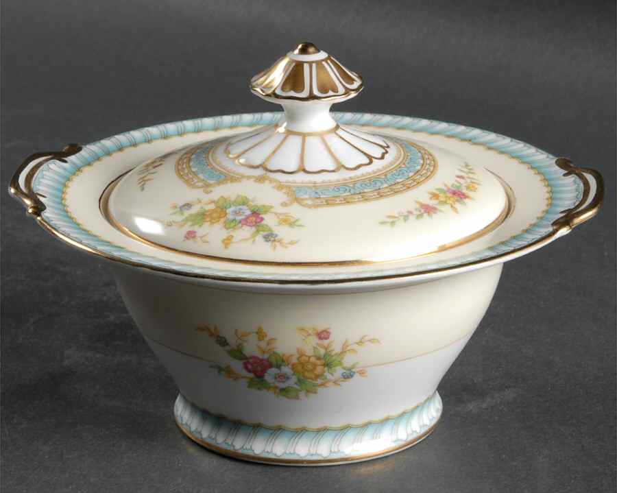 Lynrose Sugar Bowl & Lid by Noritake-1