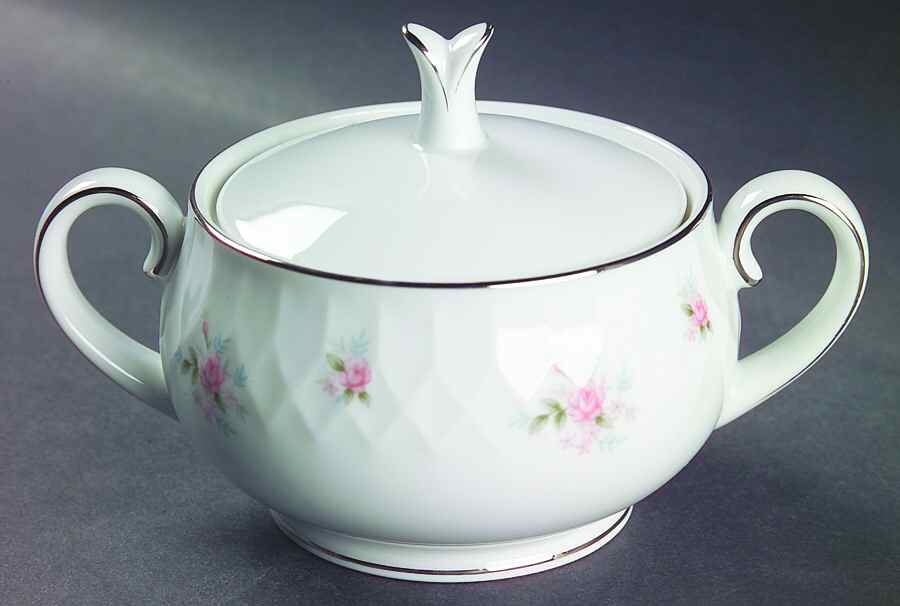 Mabel (Embossed) Sugar Bowl & Lid by Noritake-1