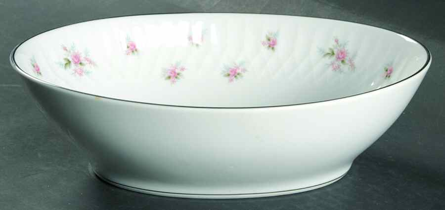 Mabel (Embossed) 9" Oval Vegetable Bowl by Noritake-1
