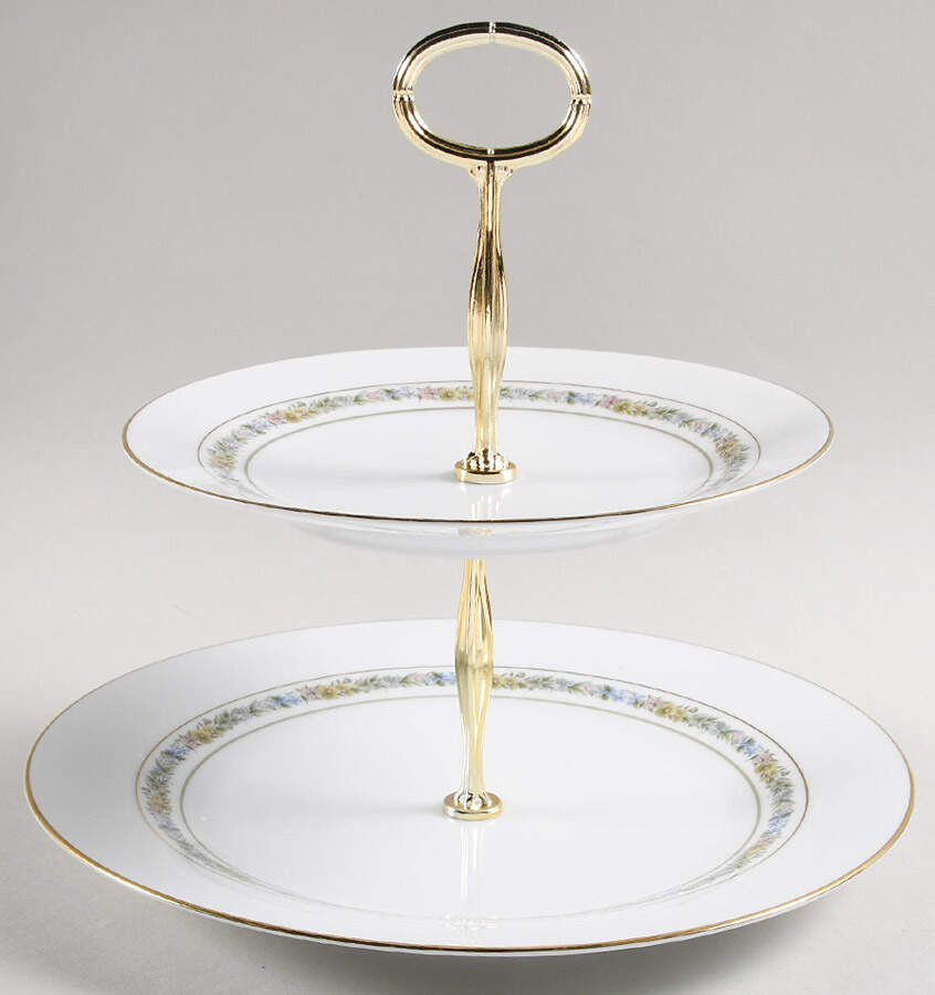 Macon 6 5/8"-10"  2 Tiered Serving Tray (Dp, Sp) HC by Noritake-1