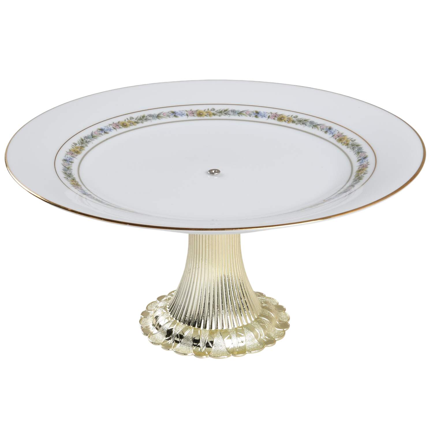 Macon Cake Stand with 4"-5" Metal Pedestal  Hc by Noritake-1