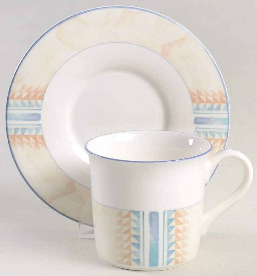 Marble Canyon Flat Cup & Saucer Set by Noritake-1