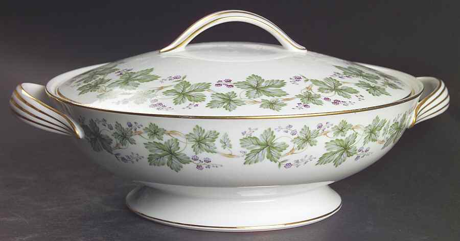 Madera (Gold Trim) Round Covered Vegetable by Noritake-1