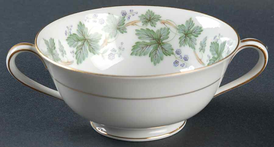 Madera (Gold Trim) Footed Cream Soup Bowl by Noritake-1