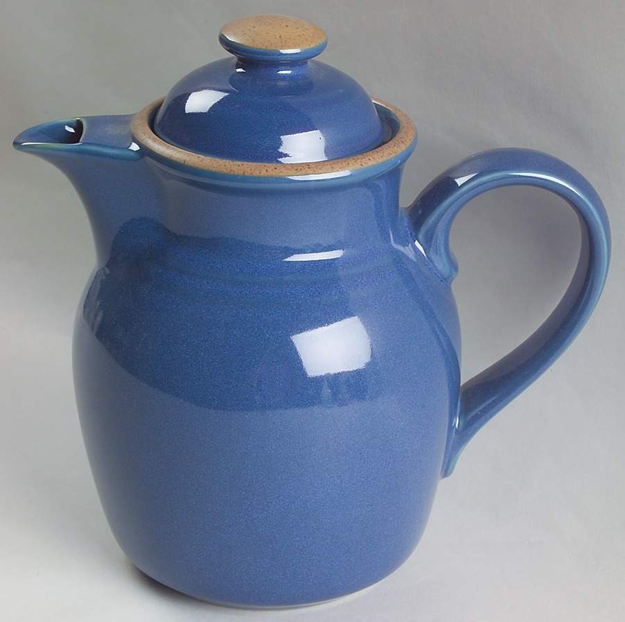 Madera Blue Tea/Coffee Pot & Lid by Noritake-1