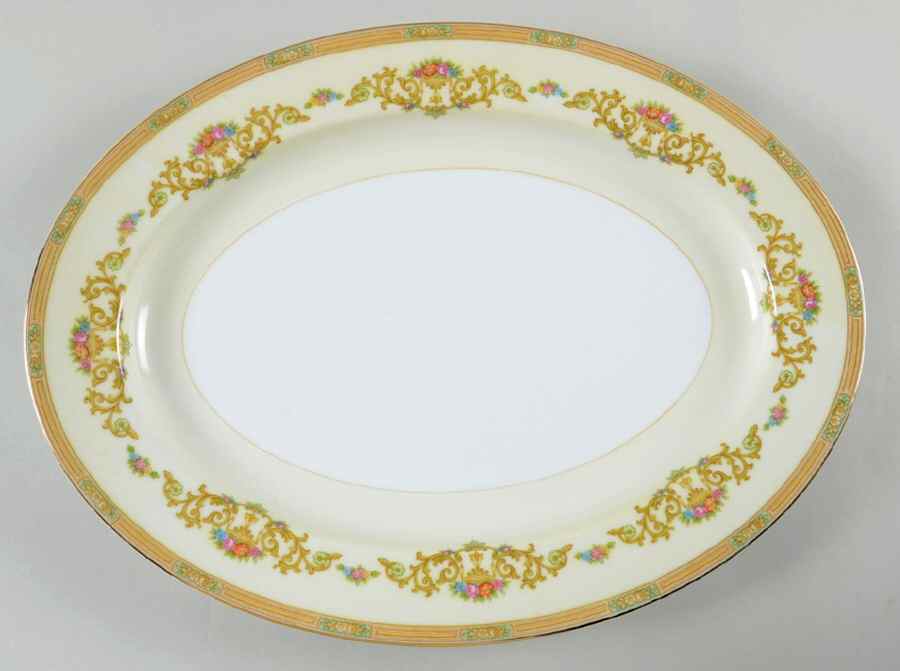 Madelon 16" Oval Serving Platter by Noritake-1