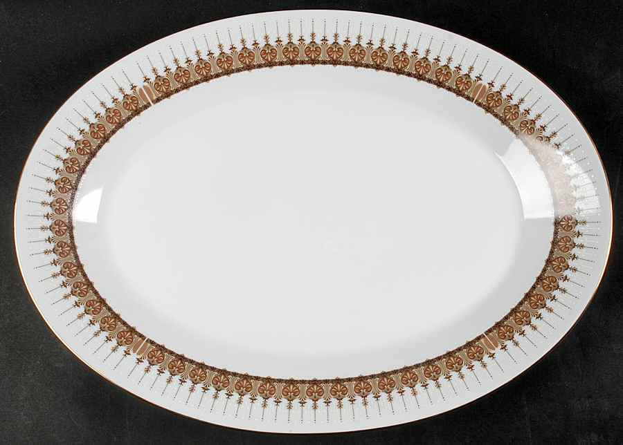 Madeleine 16" Oval Serving Platter by Noritake-1
