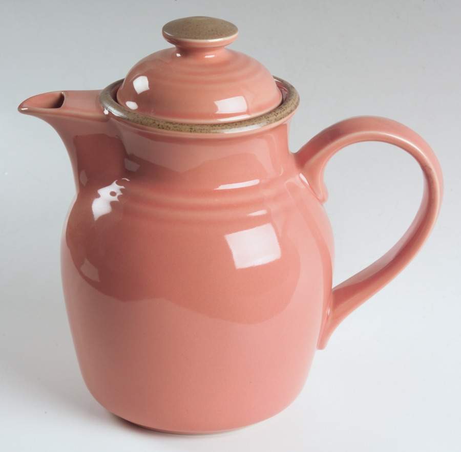 Madera Peach Tea/Coffee Pot & Lid by Noritake-1
