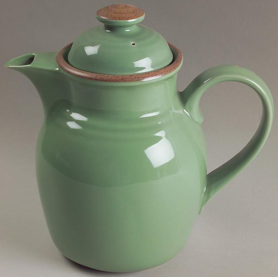 Madera Sea Foam Tea/Coffee Pot & Lid by Noritake-1