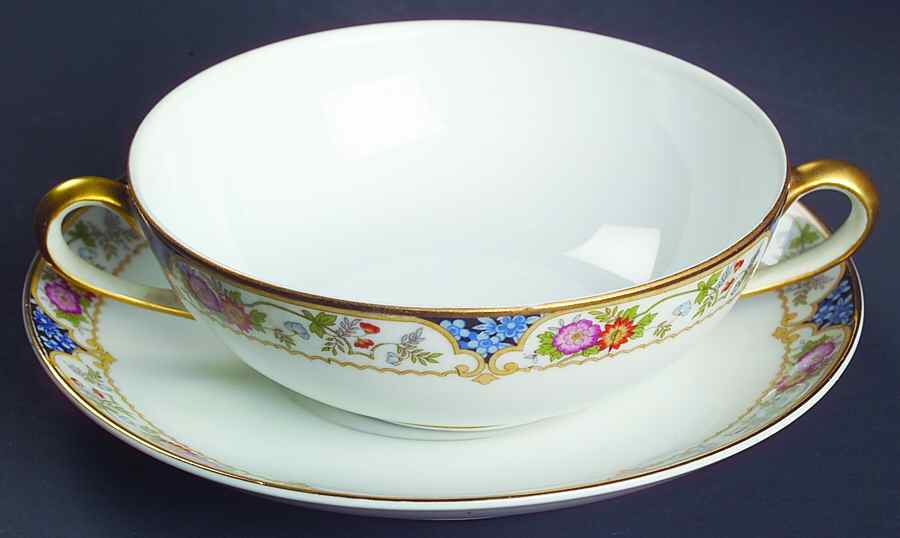 The Magenta Flat Cream Soup Bowl & Saucer Set by Noritake-1