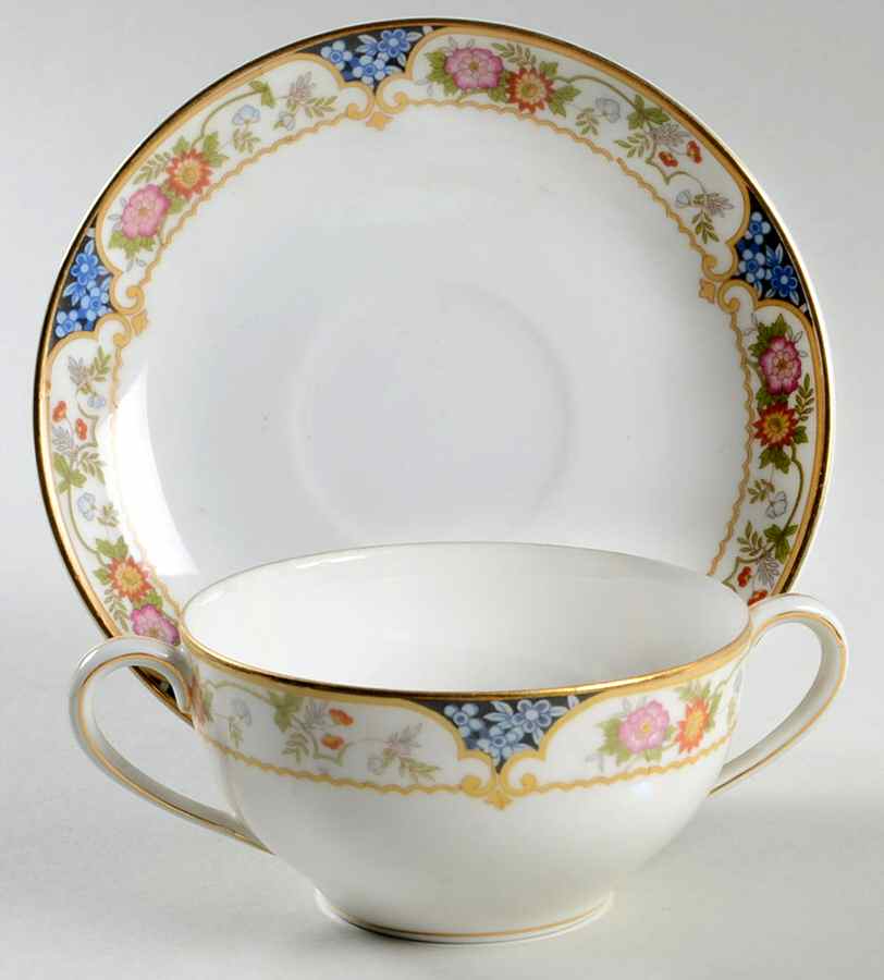 The Magenta Flat Bouillon Cup & Saucer by Noritake-1