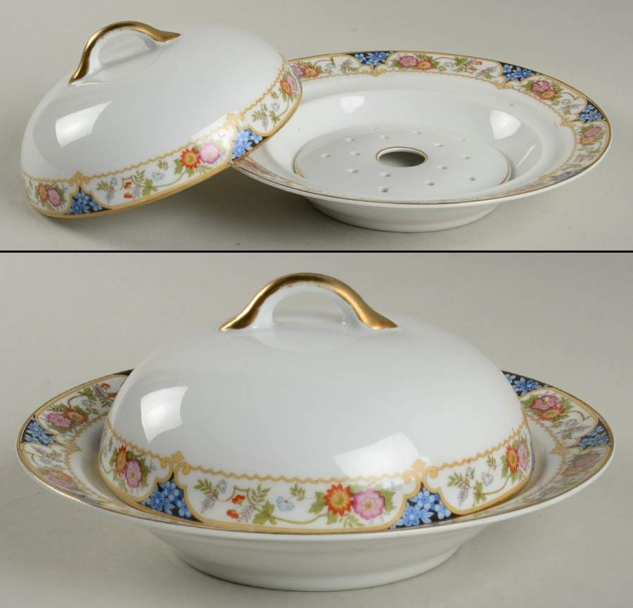 The Magenta Round Covered Butter with Strainer by Noritake-1