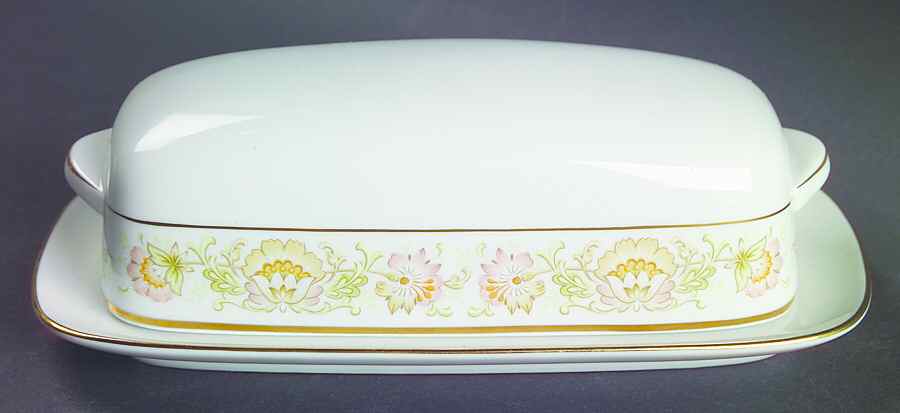 May Garden 1/4 Lb Covered Butter by Noritake-1