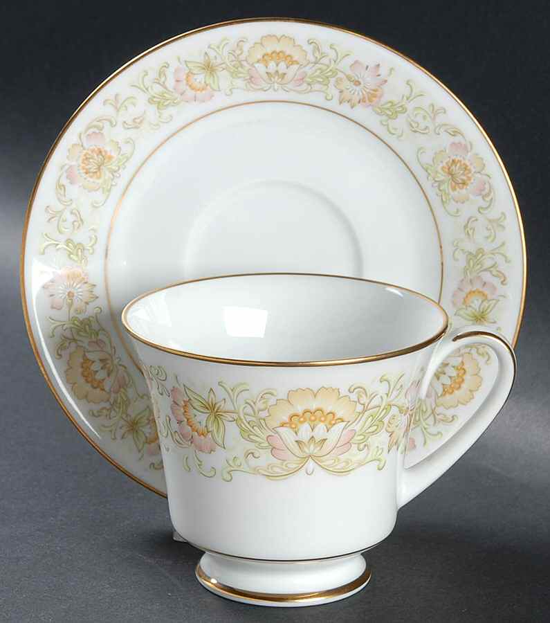 May Garden Footed Cup & Saucer Set by Noritake-1