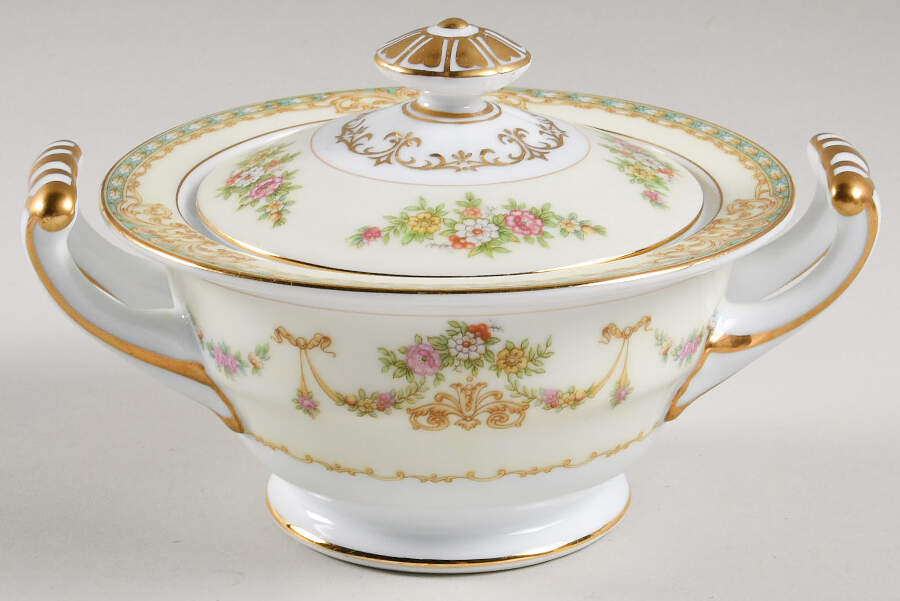 Magnolia Sugar Bowl & Lid by Noritake-1