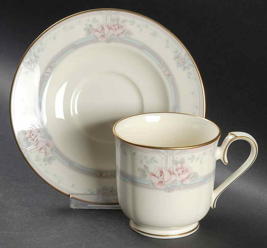 Magnificence Footed Cup & Saucer Set by Noritake-1