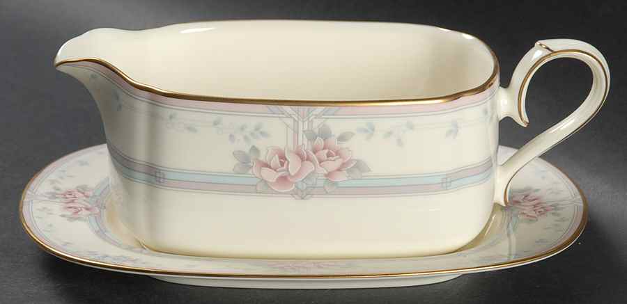 Magnificence Gravy Boat & Underplate (Relish/Butter) by Noritake-1