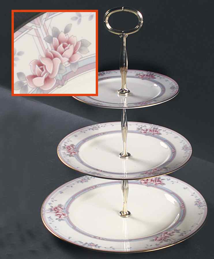 Magnificence 13 7/8"-14 1/4" 3-Tiered Serving Tray(DP,SP,BB) HC by Noritake-1