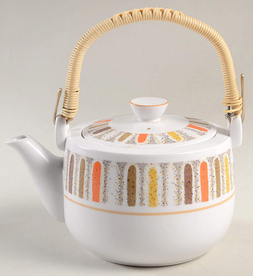 Mardi Gras Teapot & Lid with Removable Top Handle by Noritake-1