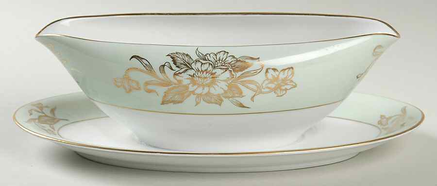Maitland Gravy Boat with Attached Underplate by Noritake-1