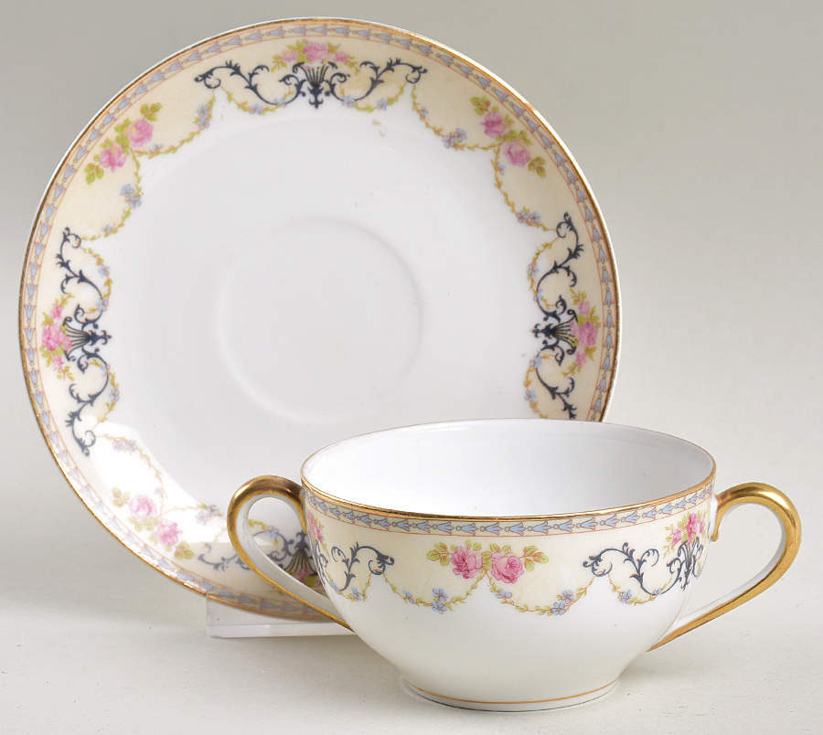 Majestic Flat Bouillon Cup & Saucer by Noritake-1