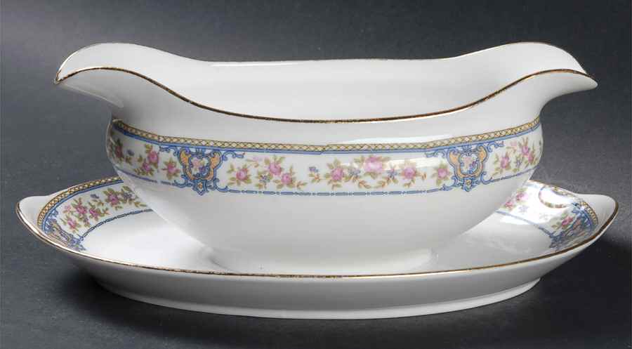 The Malay Gravy Boat with Attached Underplate by Noritake-1