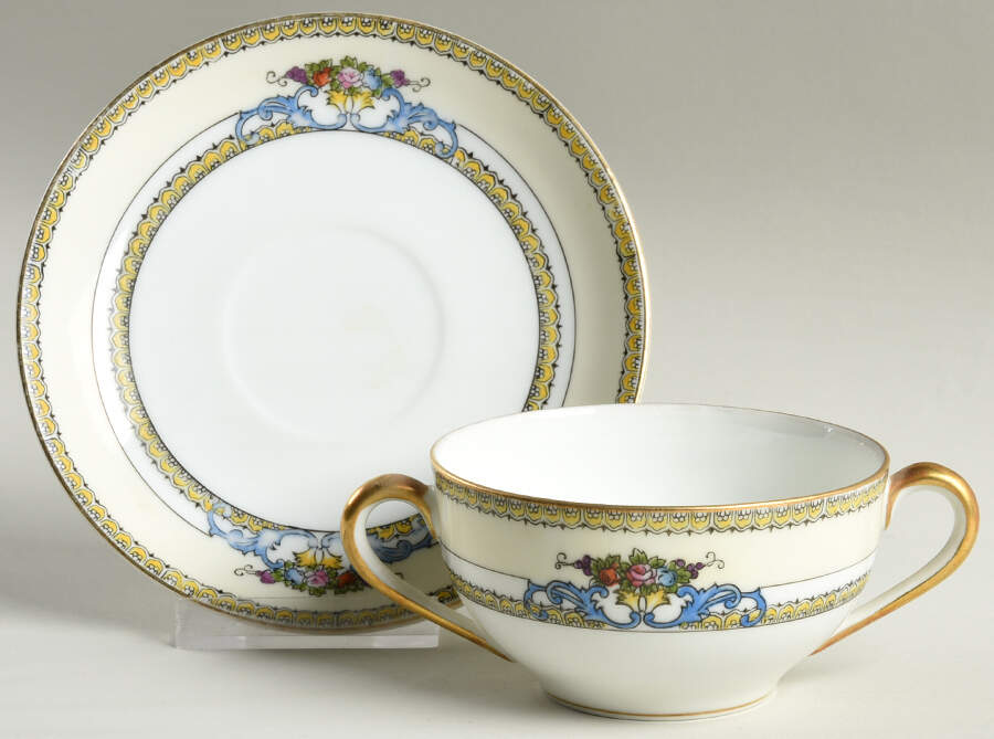 Malvern Flat Bouillon Cup & Saucer by Noritake-1